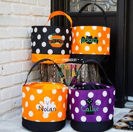 personalized halloween baskets