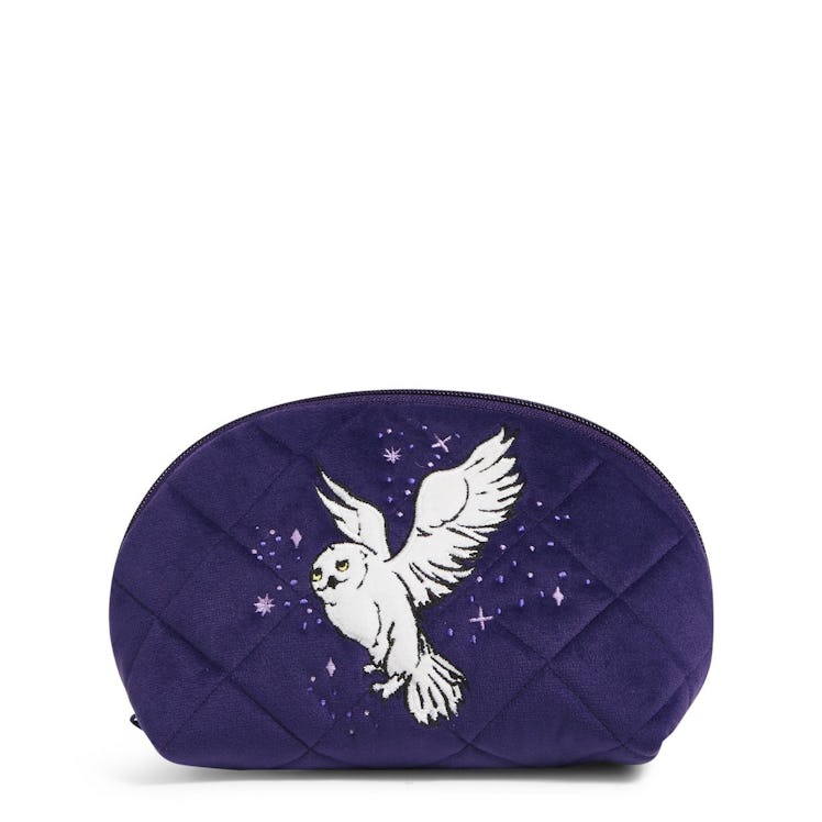 The Vera Bradley X 'Harry Potter' Forbidden Forest Collection features a Hedwig cosmetic bag.