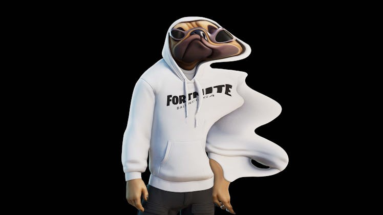 A look from the Balenciaga x Fortnite collab