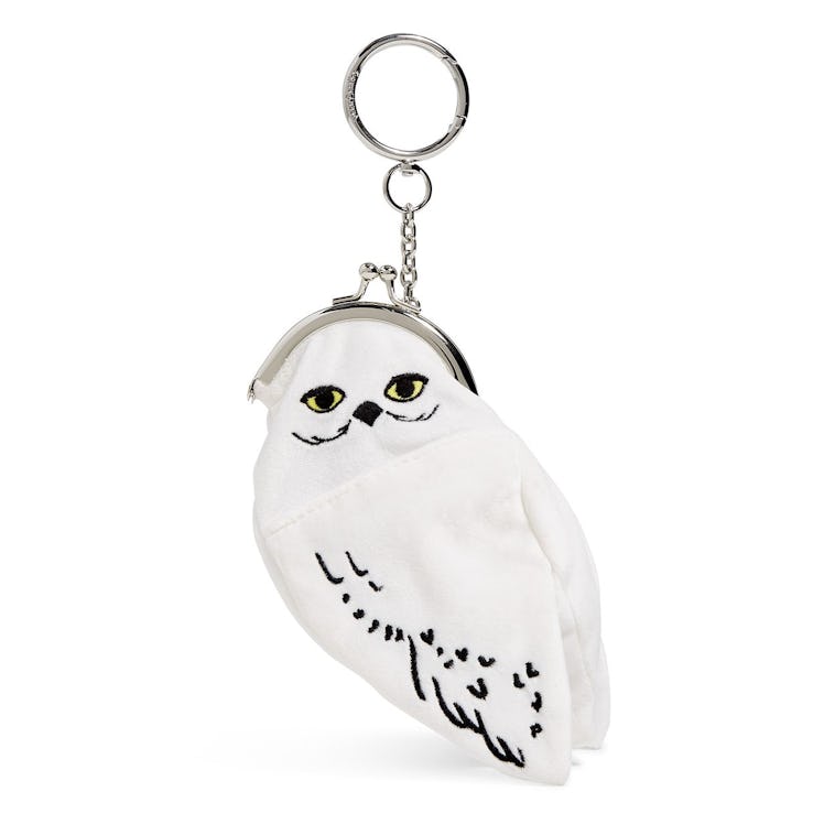 The Vera Bradley X 'Harry Potter' Forbidden Forest Collection features a Hedwig bag charm. 