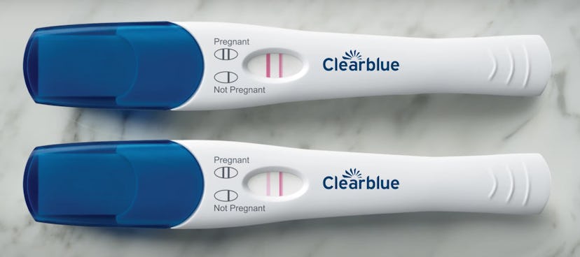 Two Clearblue Pregnancy tests with positive results 