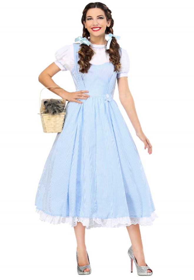 Woman in Dorothy from the Wizard of Oz costume