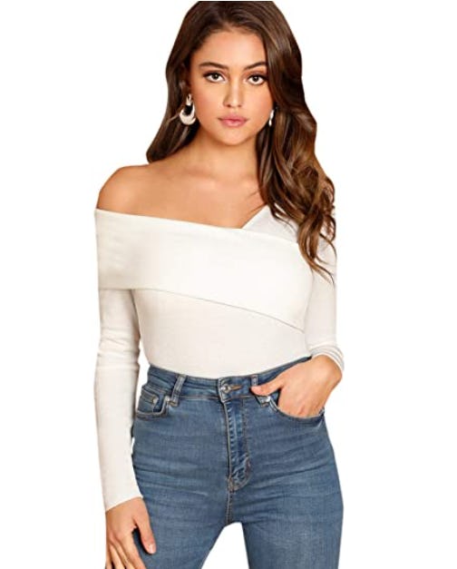 Romwe Off-Shoulder Blouse