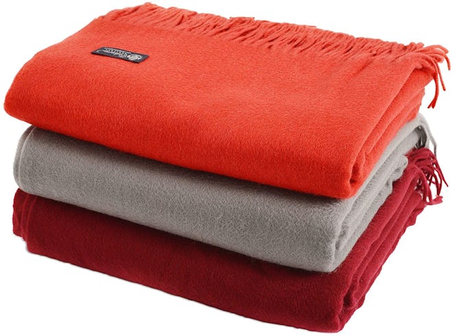 Cashmere Boutique 100% Pure Cashmere Throw Blanket