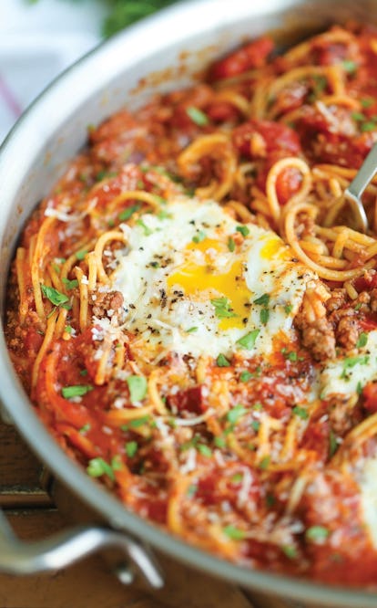 spaghetti and eggs