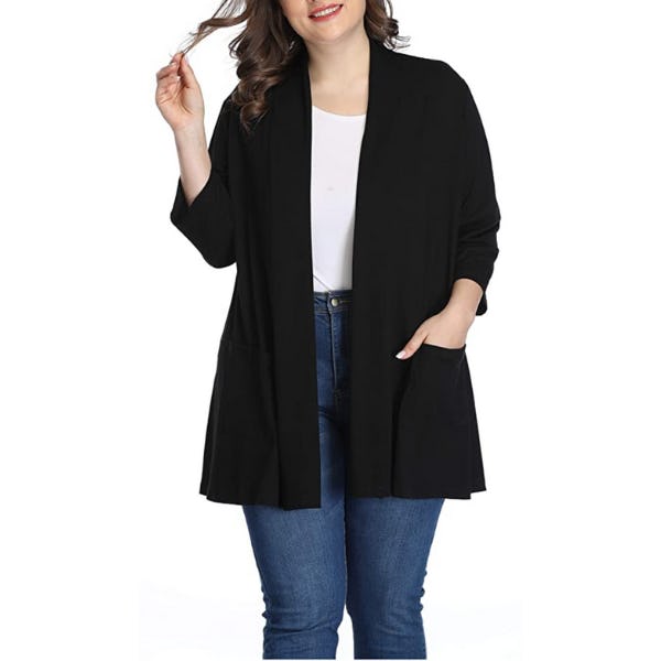 Shiaili Plus Size Open Cardigan