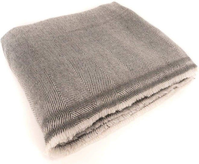 Bodhiartistry Cashmere Wool Throw Blanket