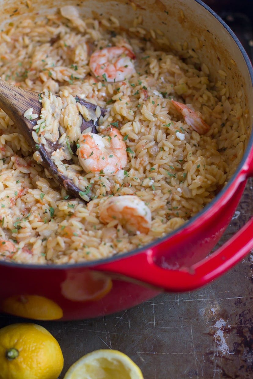 lemon orzo shrimp