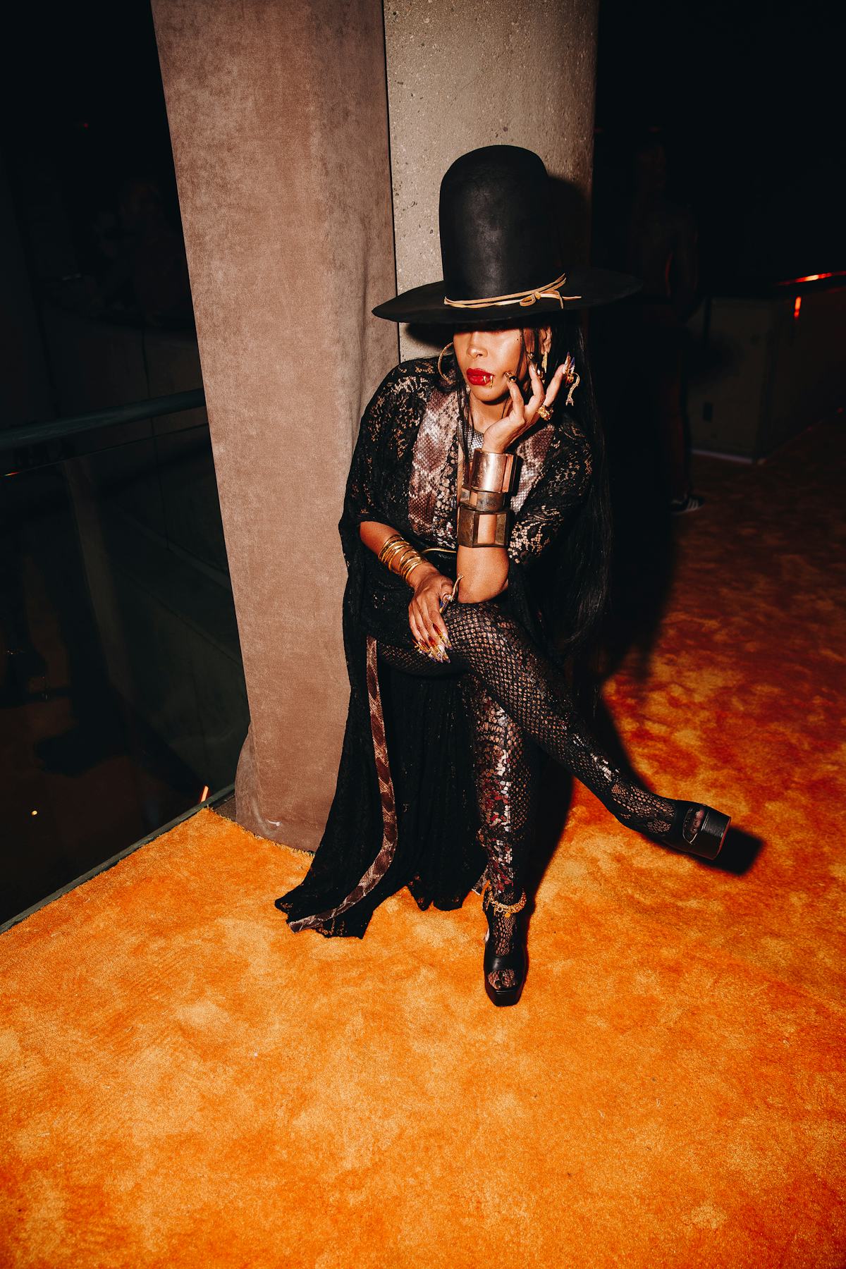 Erykah Badu at the Savage x Fenty Vol. 3 show