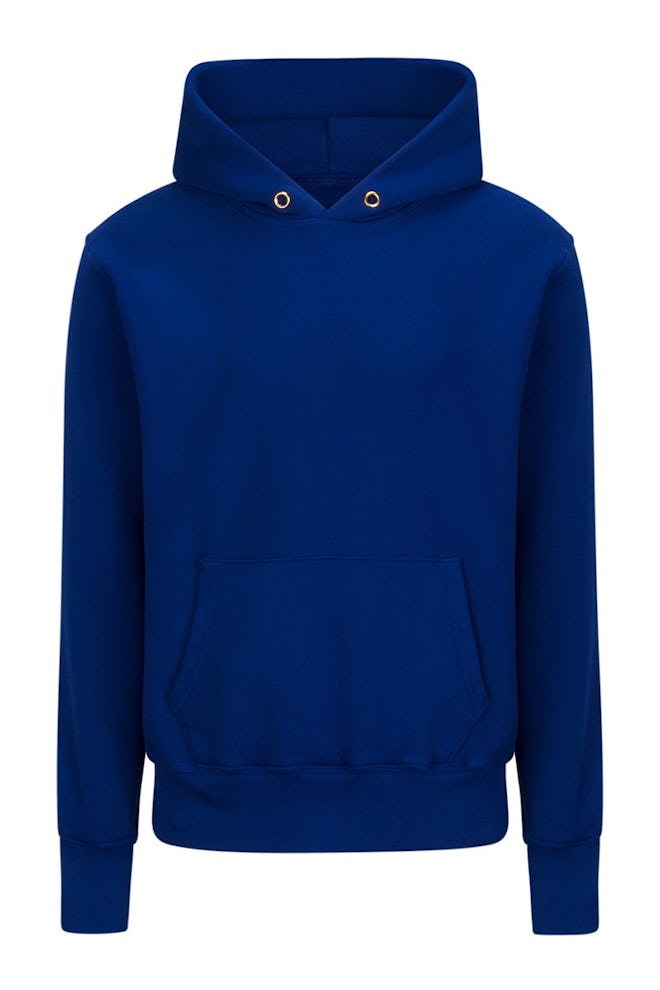 Electric Blue heavyweight hoodie from Les Tien.