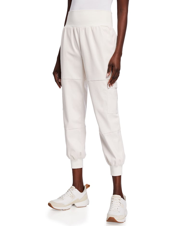 Giles High-Waist Faux Leather Jogger Pant