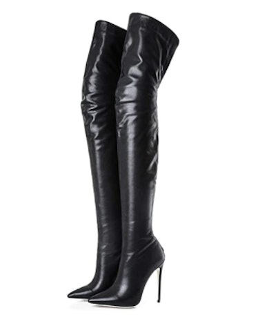 Leather Thigh High Boot