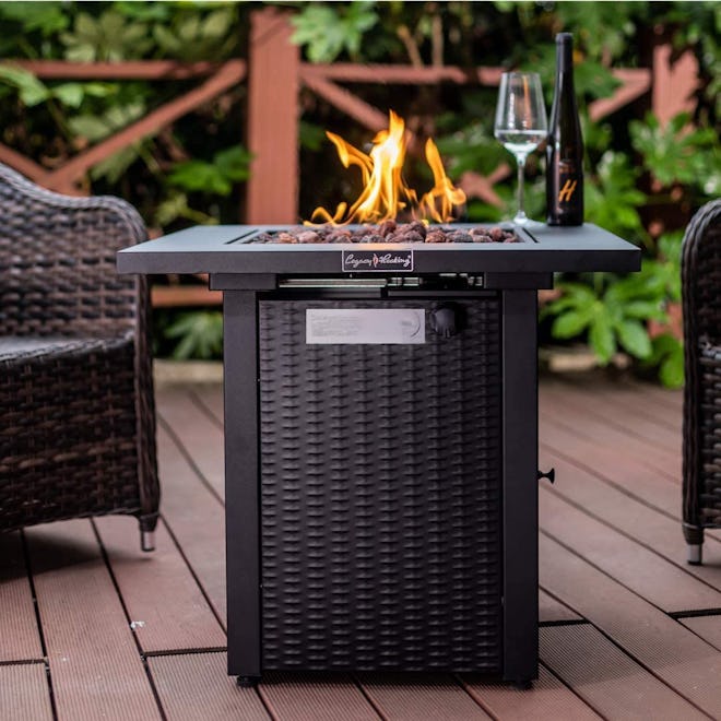 Legacy Heating Wicker & Rattan Fire Pit Table
