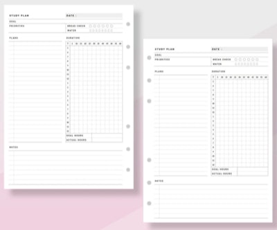 A study guide planner for students