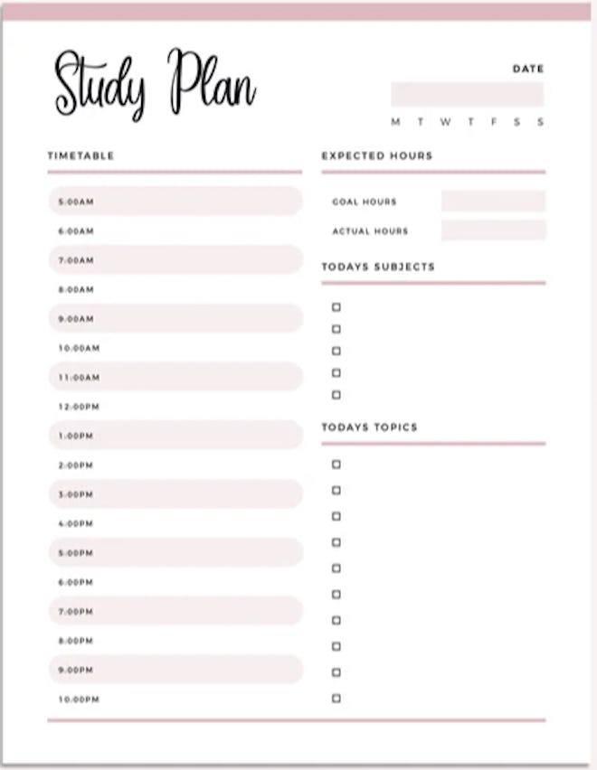 A goal based study planner