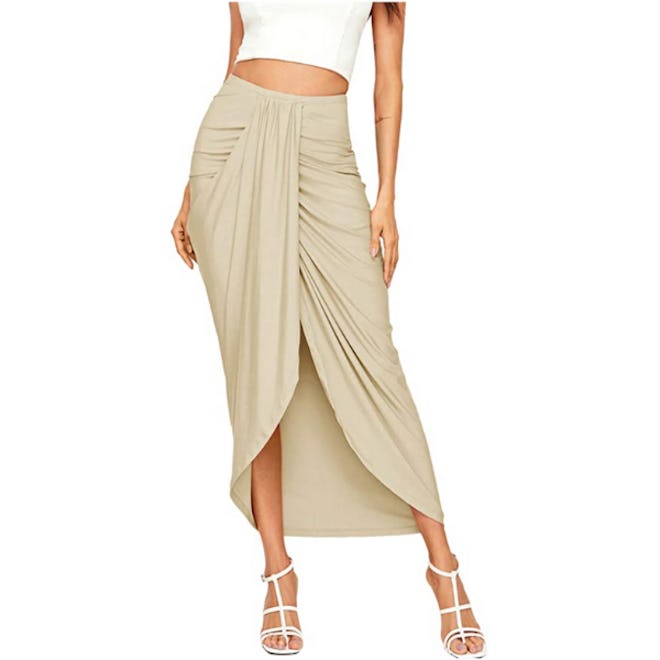 SheIn Asymmetrical Draped Skirt