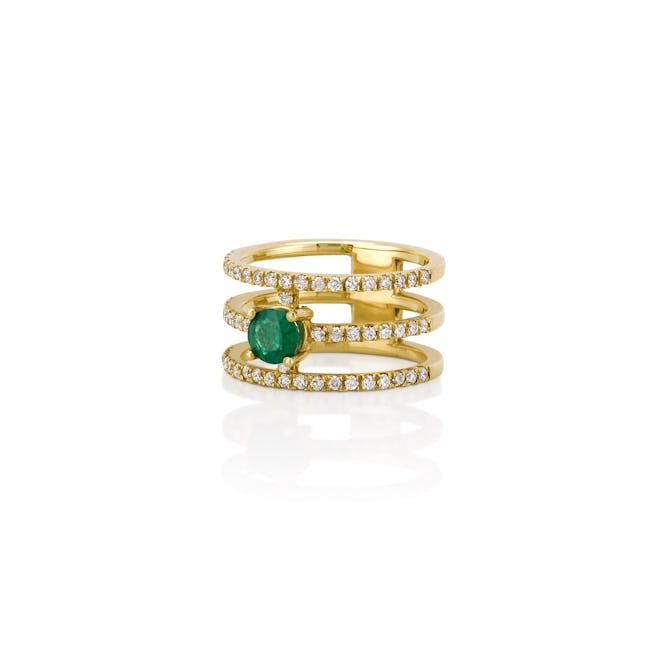 Gigi emerald ring from Sarah Chloe Jewelry.