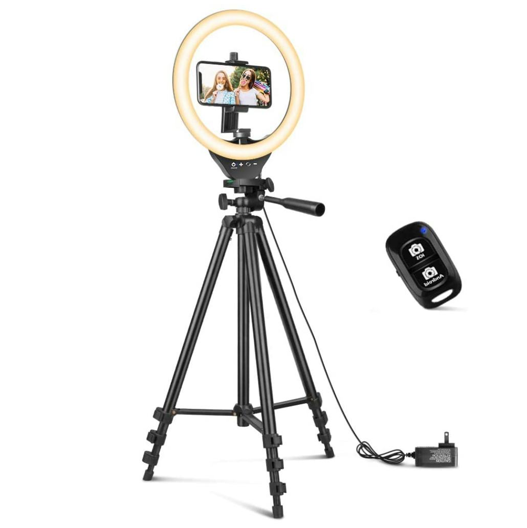 SENSYNE Store 10-Inch Ring Light With Extendable Tripod Stand