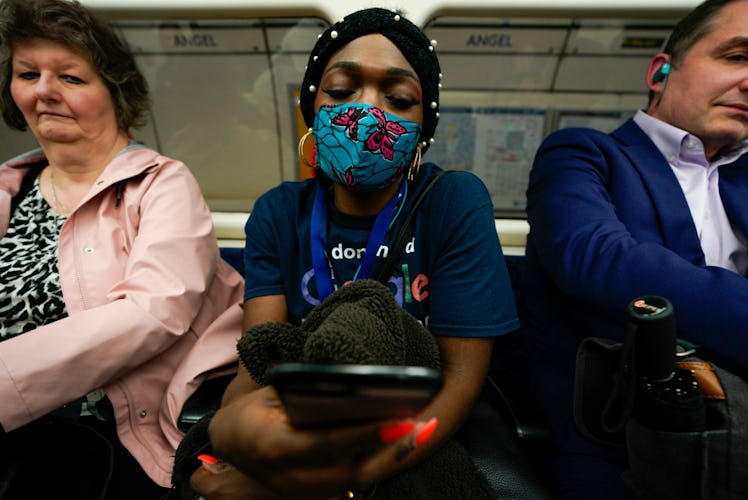 masks, Covid-19, subway