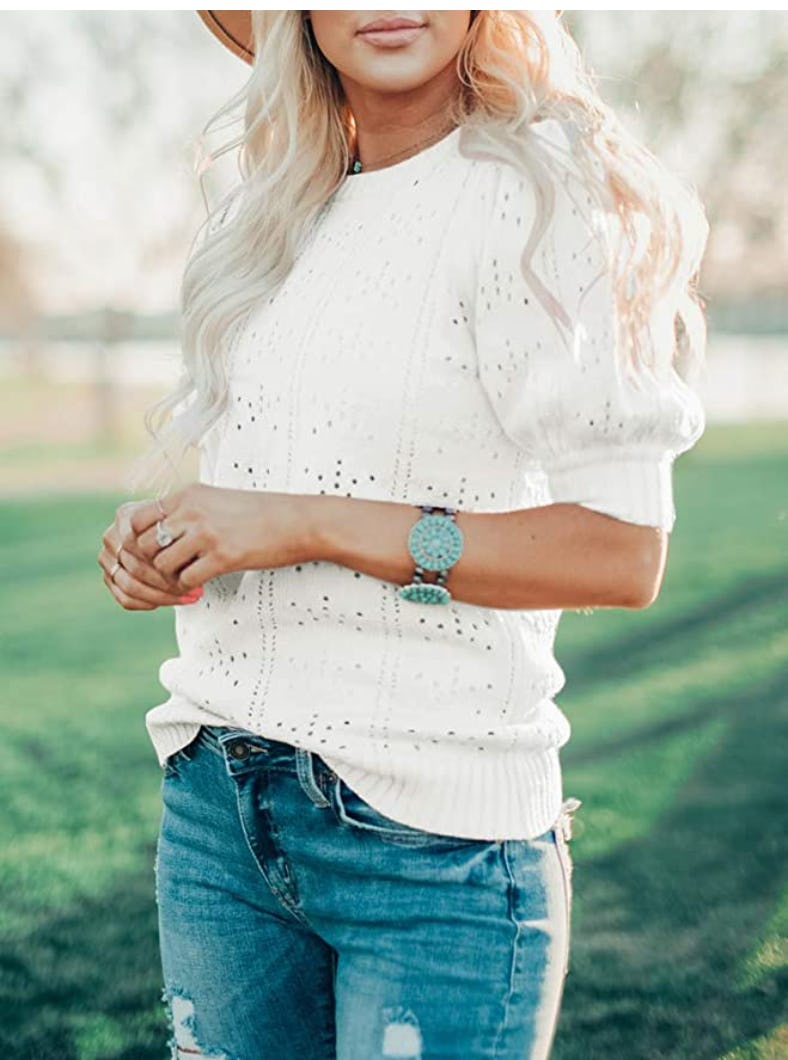 Foshow Puff Short Sleeve Knit Shirt