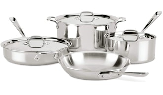 All-Clad Stainless Steel Cookware Set (7 Pieces)