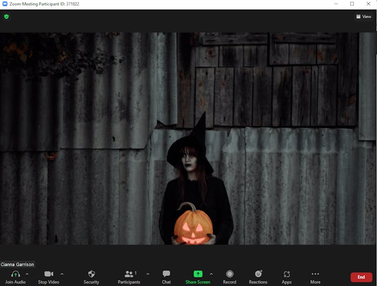 These Halloween Zoom backgrounds include a witchy look.