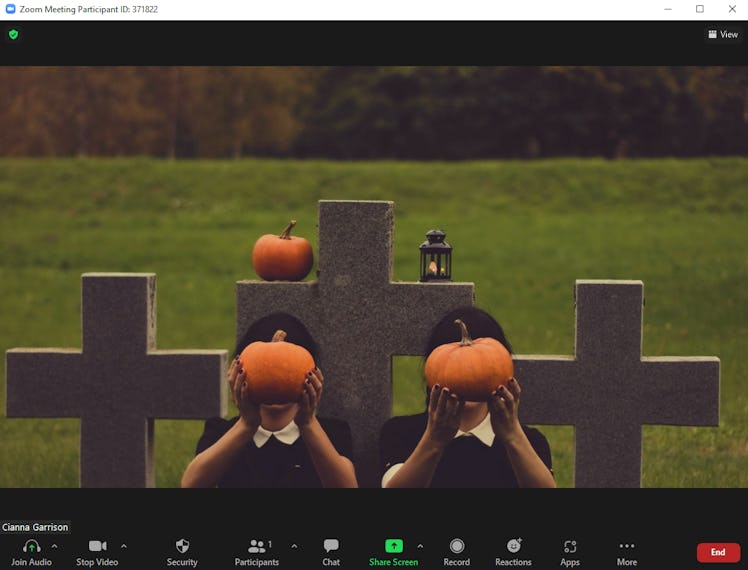 These Halloween Zoom backgrounds include a creepy graveyard.