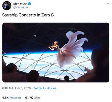 Musk's Twitter post.