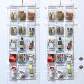 SimpleHouseware Crystal Clear Over the Door Hanging Pantry Organizer (2 Pack)