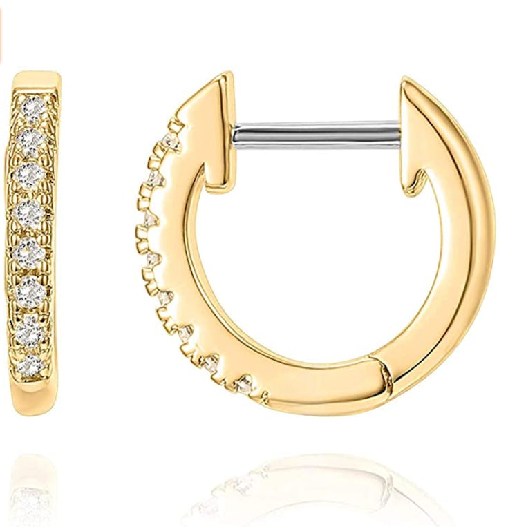 PAVOI 14K Gold Plated Cubic Zirconia Cuff Earrings