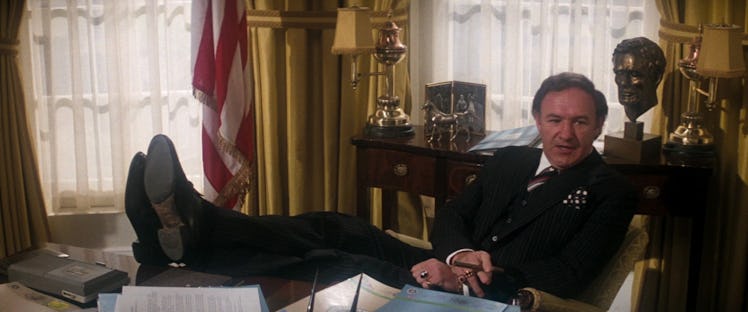 Gene Hackman plays Lex Luther in Superman II.