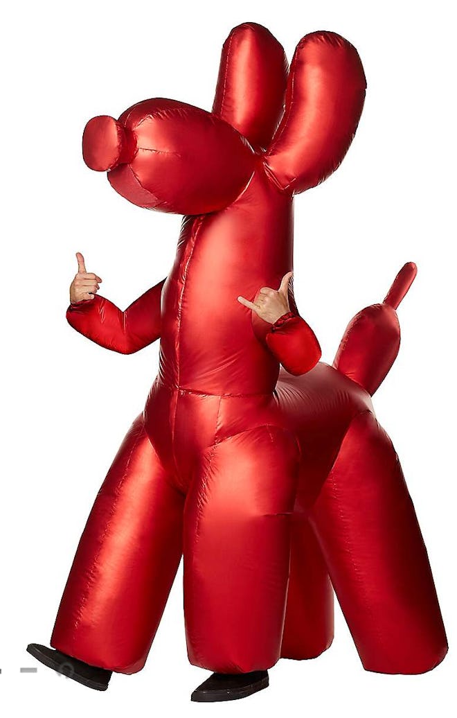 This adult inflatable balloon animal costume is one funny Halloween idea for men.