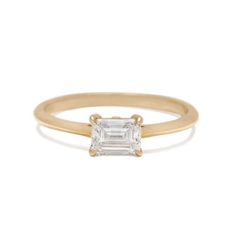 Bea East/West Solitaire Ring