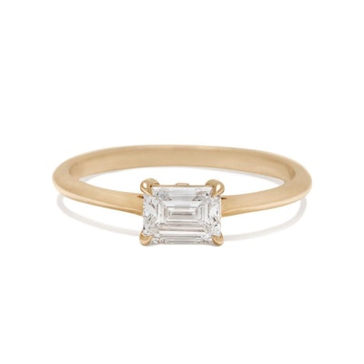 Bea East/West Solitaire Ring