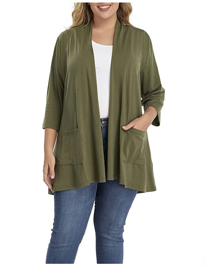 Shiaili Long Open Front Cardigan