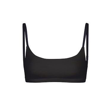 SKIMS cotton jersey scoop bralette in Soot color.