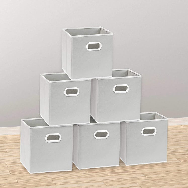 SimpleHouseware Foldable Cube Storage Bin (6-Pack)