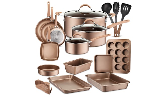 NutriChef Nonstick Kitchen Cookware Set (20 Pieces)