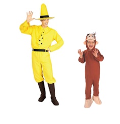 cute mother son halloween costume idea: man in the yellow hat costume for adults and curious george ...