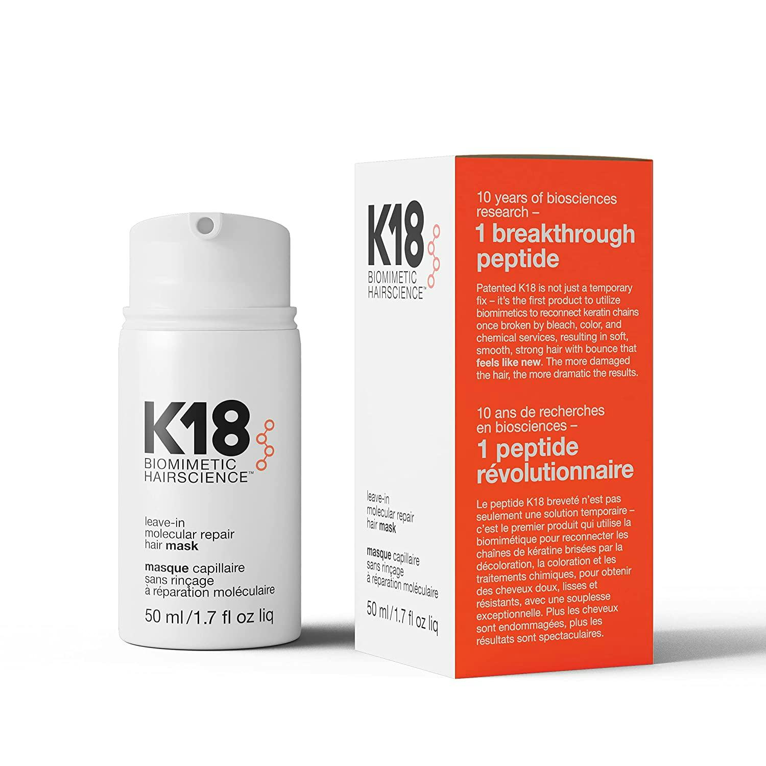 k18 leave in molecular repair hair mask is the best bond building treatment for damaged bleached hai&hellip;