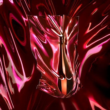 the Lady Gaga x Nicola Formichetti x Dom Pérignon sculpture in varying shades of red 