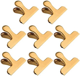 Golden Stainless Steel Air Tight Bag Clip (8-Pack)