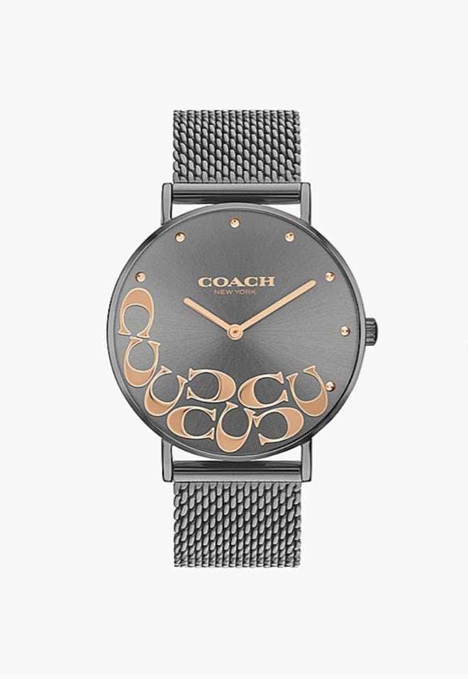 Perry Gray Stainless Steel Mesh Bracelet Watch, 36mm