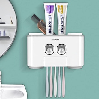 Wekity Multi-Functional Toothbrush and Toothpaste Dispenser