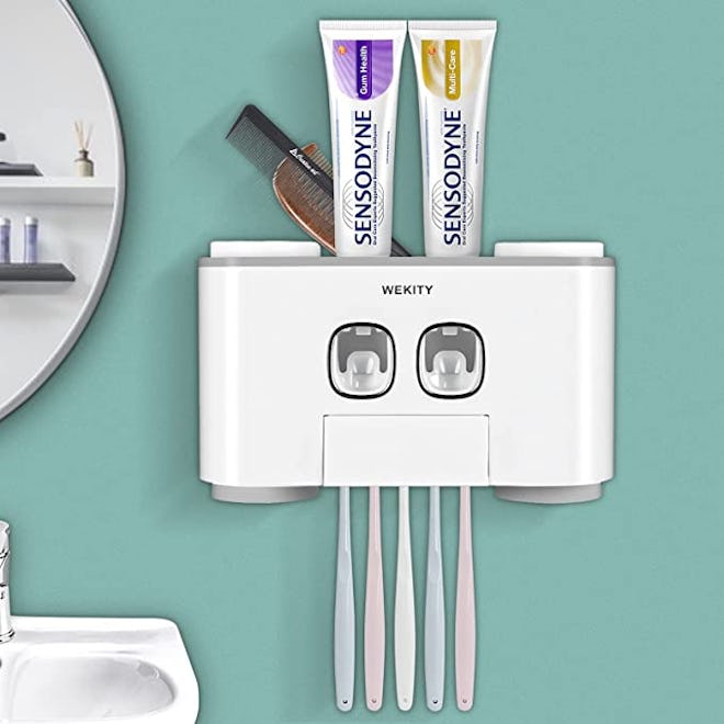 Wekity Multi-Functional Toothbrush and Toothpaste Dispenser