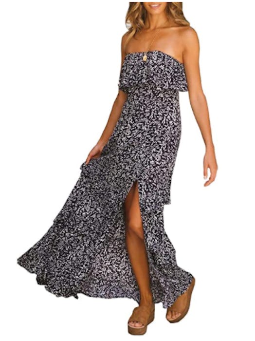 Zattcas Off Shoulder Maxi Dress