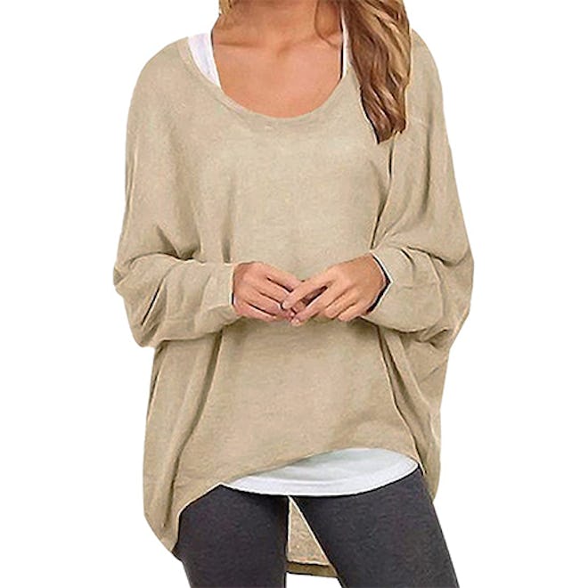 ZANZEA Oversized Batwing Sweater