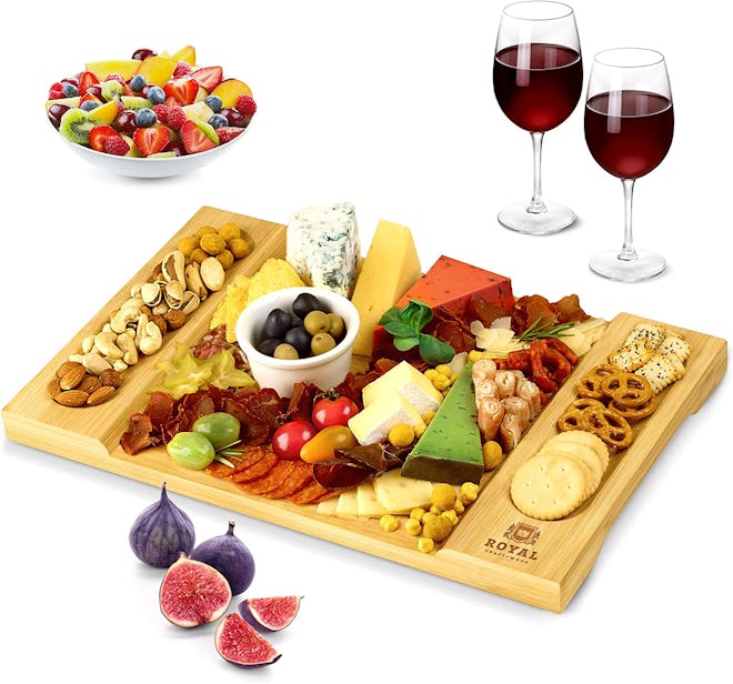 ROYAL CRAFT WOOD Unique Bamboo Charcuterie Platter
