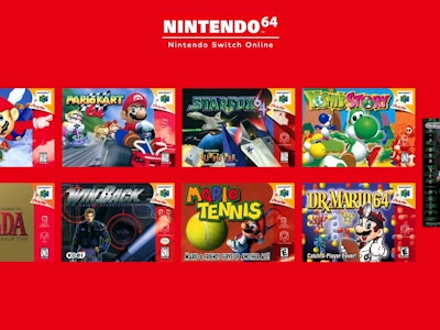 A gallery of Nintendo 64 games.