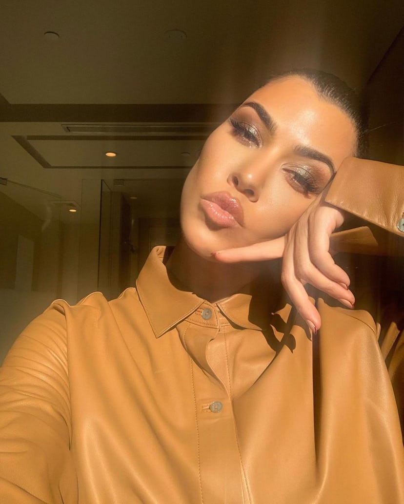 Kourtney Kardashian lips selfie